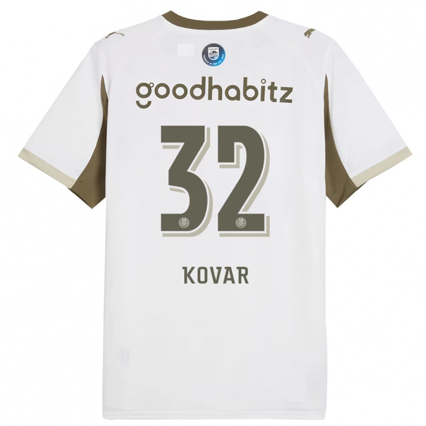 Danxen Kinder Matej Kovar #32 Weiß Grau Ausweichtrikot Trikot 2025/26 T-Shirt