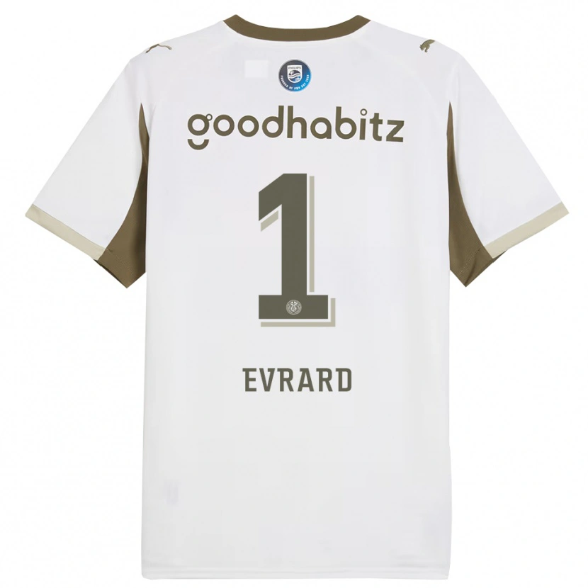 Danxen Kinder Nicky Evrard #1 Weiß Grau Ausweichtrikot Trikot 2025/26 T-Shirt