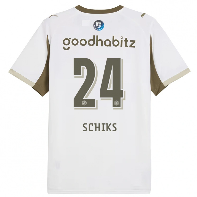 Danxen Kinder Niek Schiks #24 Weiß Grau Ausweichtrikot Trikot 2025/26 T-Shirt