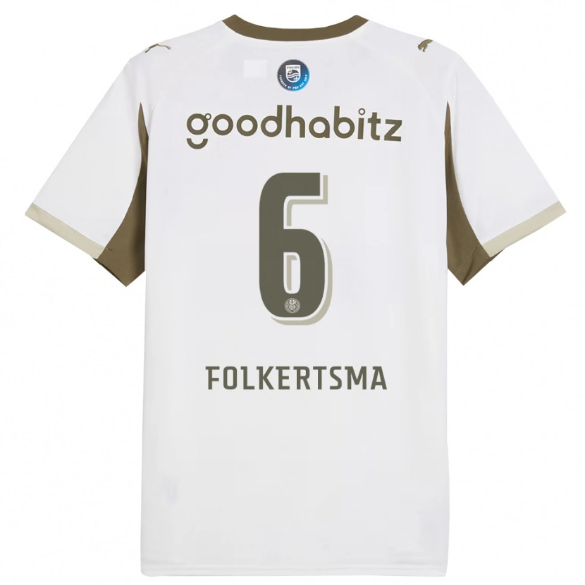 Danxen Kinder Sisca Folkertsma #6 Weiß Grau Ausweichtrikot Trikot 2025/26 T-Shirt