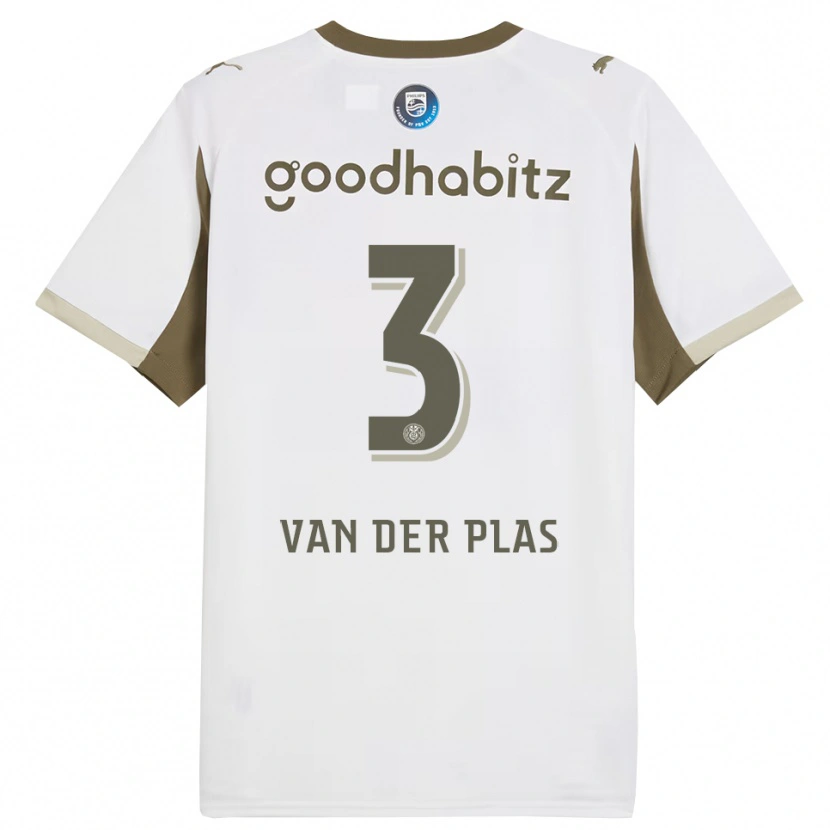 Danxen Kinder Sven Van Der Plas #3 Weiß Grau Ausweichtrikot Trikot 2025/26 T-Shirt