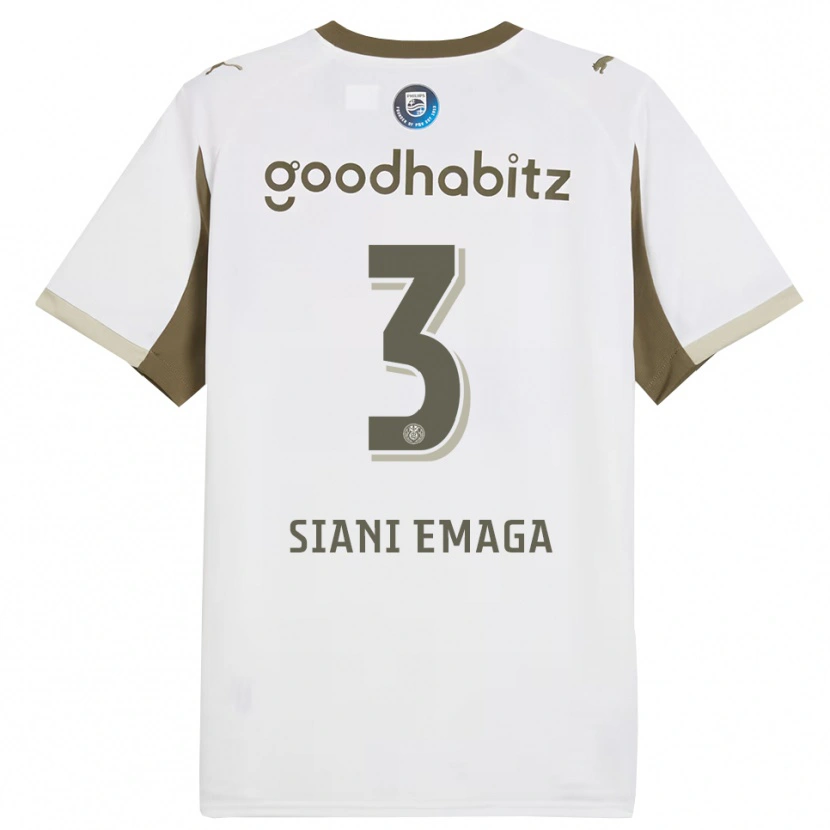 Danxen Kinder Ezechiel Siani Emaga #3 Weiß Grau Ausweichtrikot Trikot 2025/26 T-Shirt