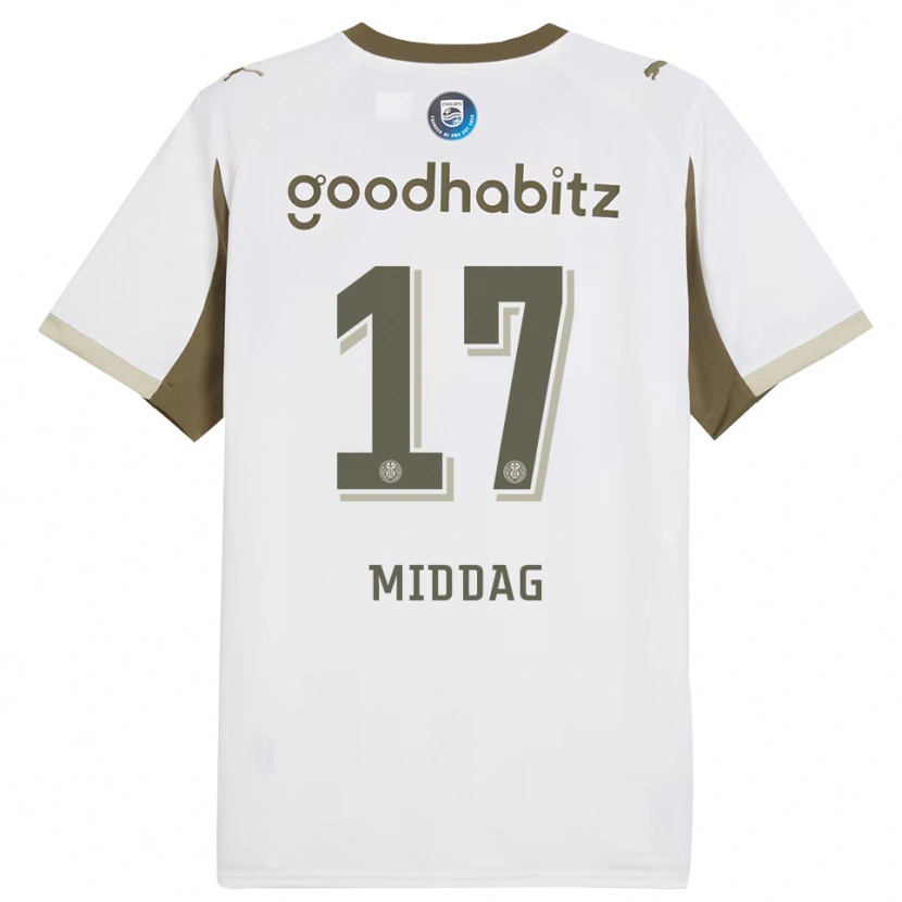 Danxen Kinder Isai Middag #17 Weiß Grau Ausweichtrikot Trikot 2025/26 T-Shirt