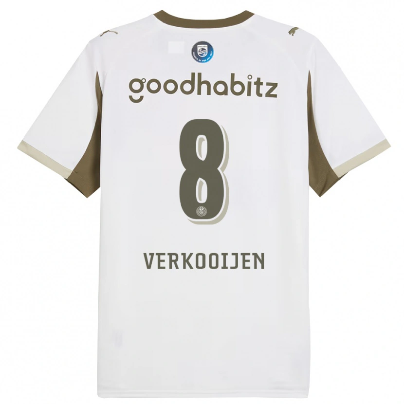 Danxen Kinder Nicolas Verkooijen #8 Weiß Grau Ausweichtrikot Trikot 2025/26 T-Shirt