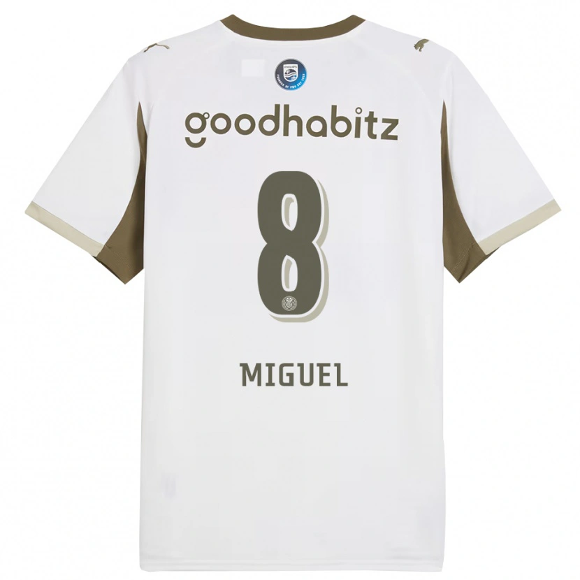 Danxen Kinder Yani Miguel #8 Weiß Grau Ausweichtrikot Trikot 2025/26 T-Shirt