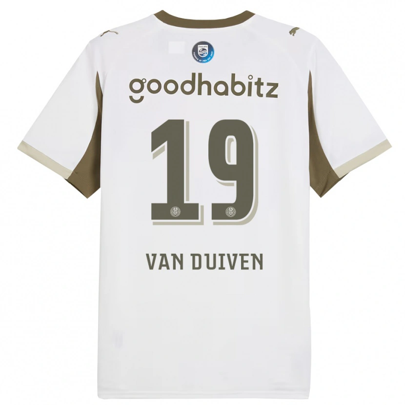 Danxen Kinder Jason Van Duiven #19 Weiß Grau Ausweichtrikot Trikot 2025/26 T-Shirt