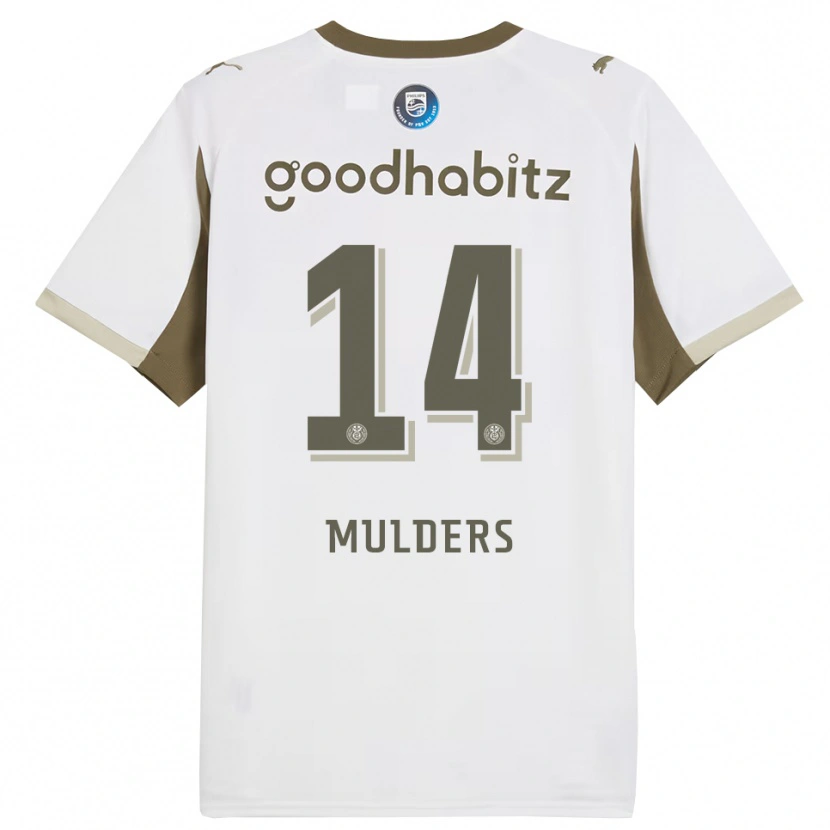 Danxen Kinder Boet Mulders #14 Weiß Grau Ausweichtrikot Trikot 2025/26 T-Shirt