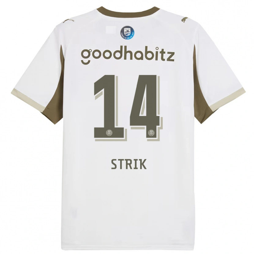 Danxen Kinder Laura Strik #14 Weiß Grau Ausweichtrikot Trikot 2025/26 T-Shirt