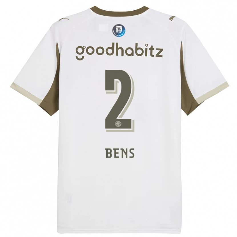 Danxen Kinder Teun Bens #2 Weiß Grau Ausweichtrikot Trikot 2025/26 T-Shirt