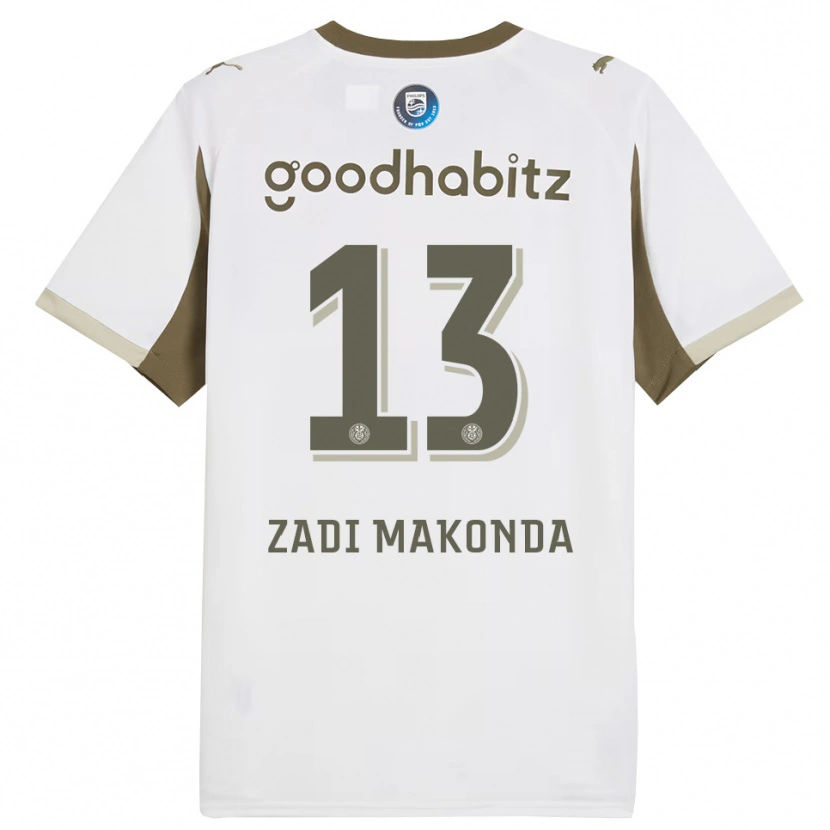 Danxen Kinder David Zadi Makonda #13 Weiß Grau Ausweichtrikot Trikot 2025/26 T-Shirt