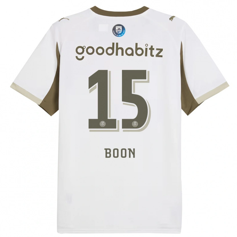 Danxen Kinder Rens Boon #15 Weiß Grau Ausweichtrikot Trikot 2025/26 T-Shirt