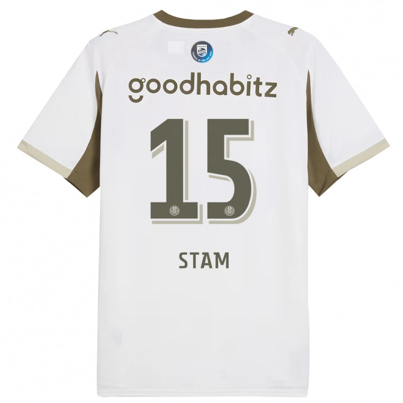 Danxen Kinder Dyran Stam #15 Weiß Grau Ausweichtrikot Trikot 2025/26 T-Shirt