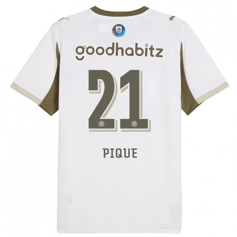 Danxen Kinder Naomi Piqué #21 Weiß Grau Ausweichtrikot Trikot 2025/26 T-Shirt