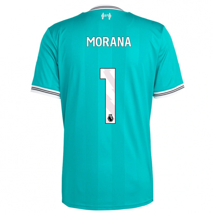 Danxen Kinder Nathan Morana #1 Grün Weiß Ausweichtrikot Trikot 2025/26 T-Shirt
