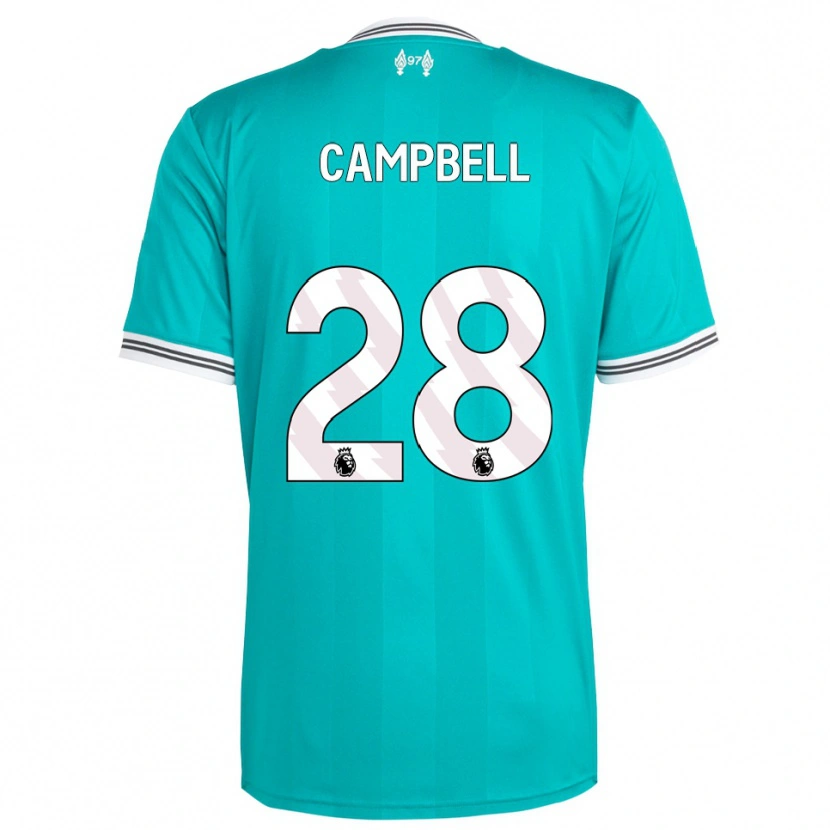 Danxen Kinder Megan Campbell #28 Grün Weiß Ausweichtrikot Trikot 2025/26 T-Shirt