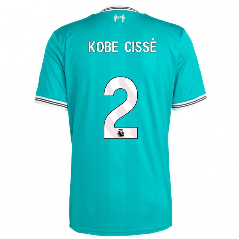Danxen Kinder Prince Kobe Cissé #2 Grün Weiß Ausweichtrikot Trikot 2025/26 T-Shirt