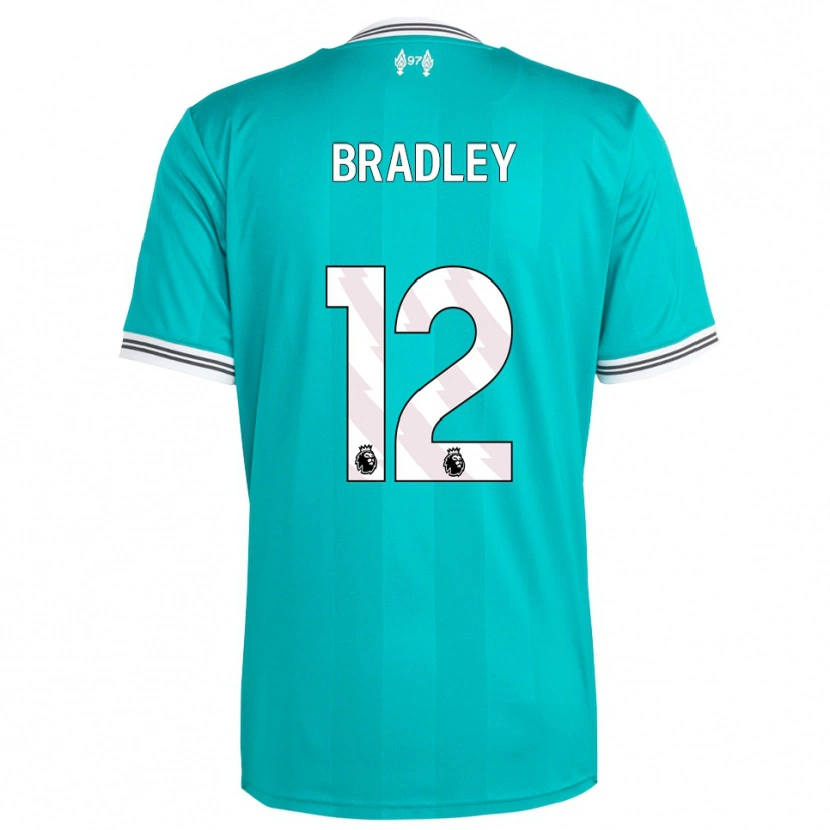 Danxen Kinder Conor Bradley #12 Grün Weiß Ausweichtrikot Trikot 2025/26 T-Shirt