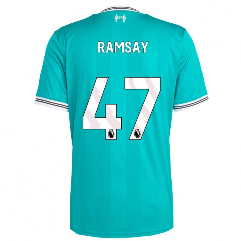 Danxen Kinder Calvin Ramsay #47 Grün Weiß Ausweichtrikot Trikot 2025/26 T-Shirt