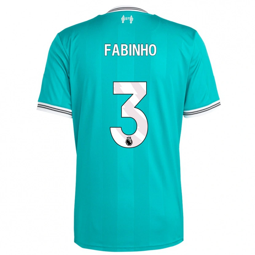 Danxen Kinder Fabinho #3 Grün Weiß Ausweichtrikot Trikot 2025/26 T-Shirt