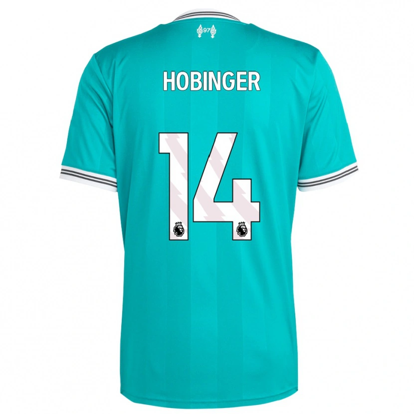 Danxen Kinder Marie Höbinger #14 Grün Weiß Ausweichtrikot Trikot 2025/26 T-Shirt