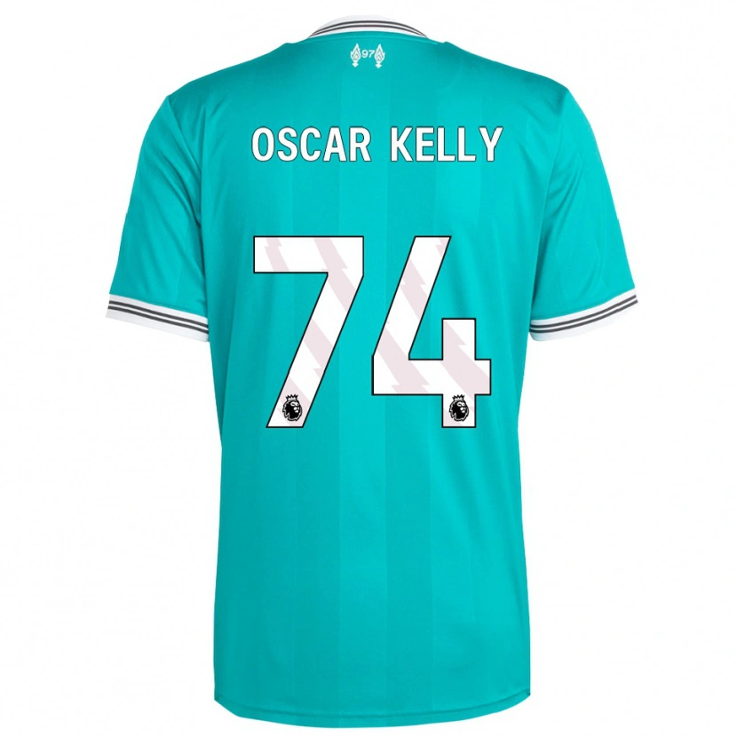 Danxen Kinder Oscar Kelly #74 Grün Weiß Ausweichtrikot Trikot 2025/26 T-Shirt