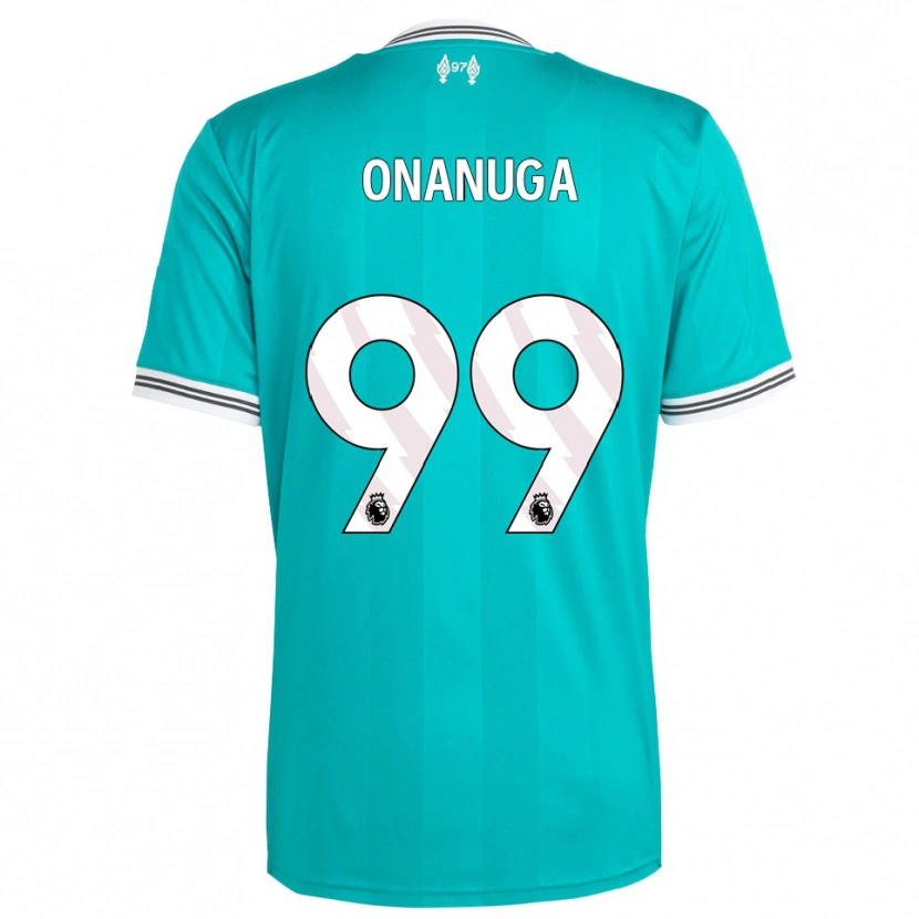 Danxen Kinder Fola Onanuga #99 Grün Weiß Ausweichtrikot Trikot 2025/26 T-Shirt