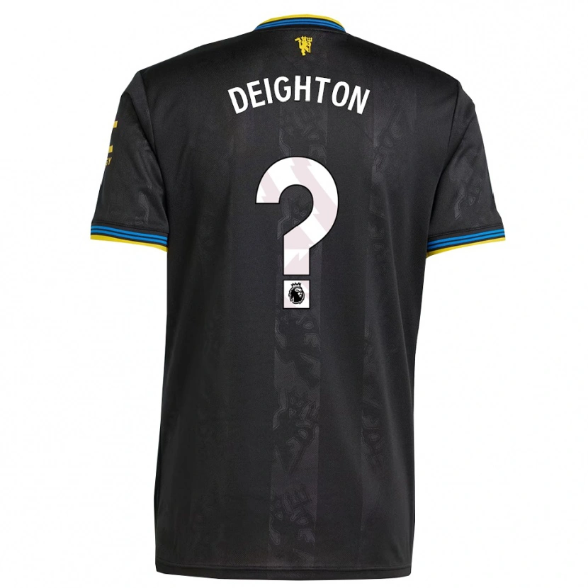 Danxen Kinder Joe Deighton #0 Schwarz Gelb Blau Ausweichtrikot Trikot 2025/26 T-Shirt