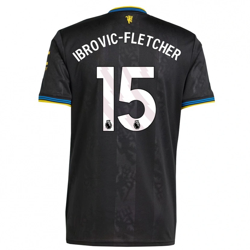 Danxen Kinder Edward Ibrovic-Fletcher #15 Schwarz Gelb Blau Ausweichtrikot Trikot 2025/26 T-Shirt