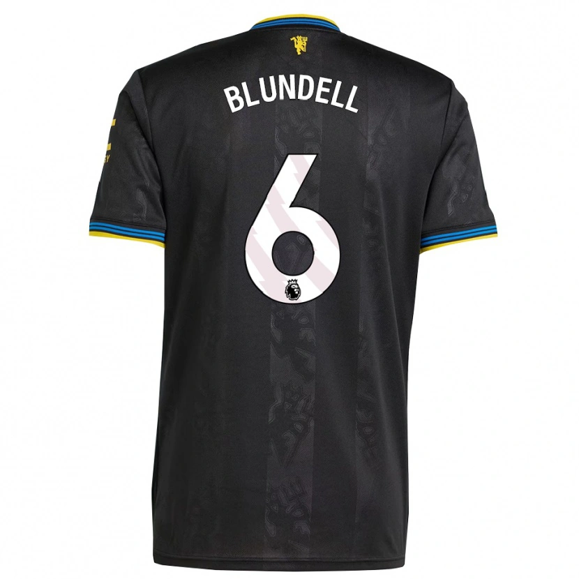 Danxen Kinder Hannah Blundell #6 Schwarz Gelb Blau Ausweichtrikot Trikot 2025/26 T-Shirt