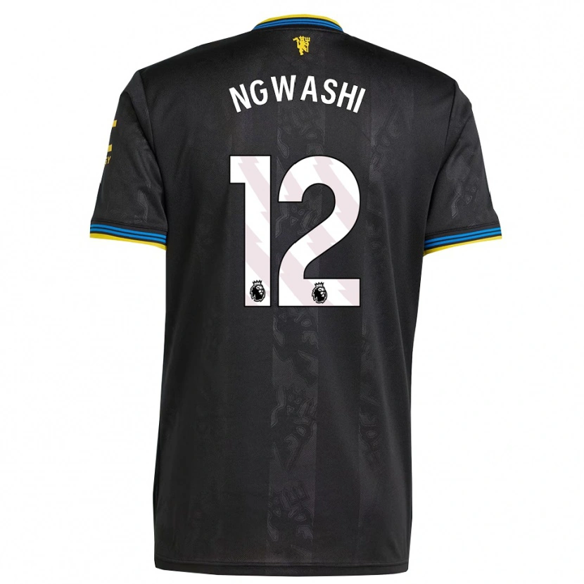 Danxen Kinder Jayden Ngwashi #12 Schwarz Gelb Blau Ausweichtrikot Trikot 2025/26 T-Shirt
