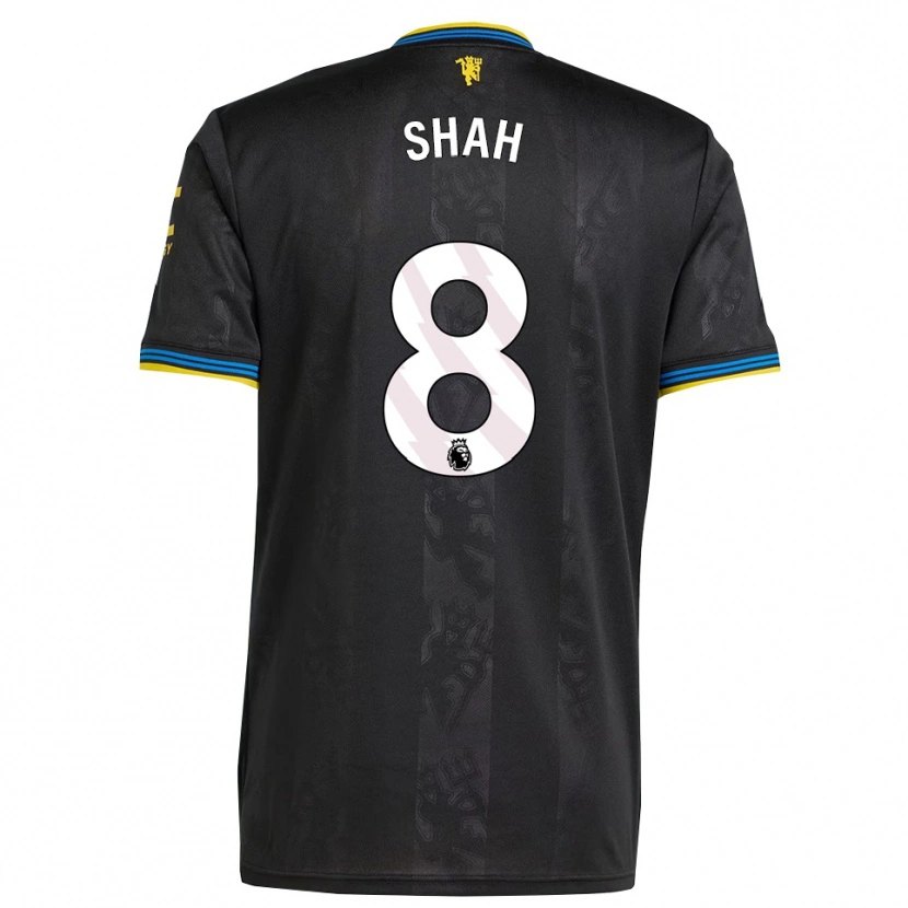 Danxen Kinder Jariyah Shah #8 Schwarz Gelb Blau Ausweichtrikot Trikot 2025/26 T-Shirt