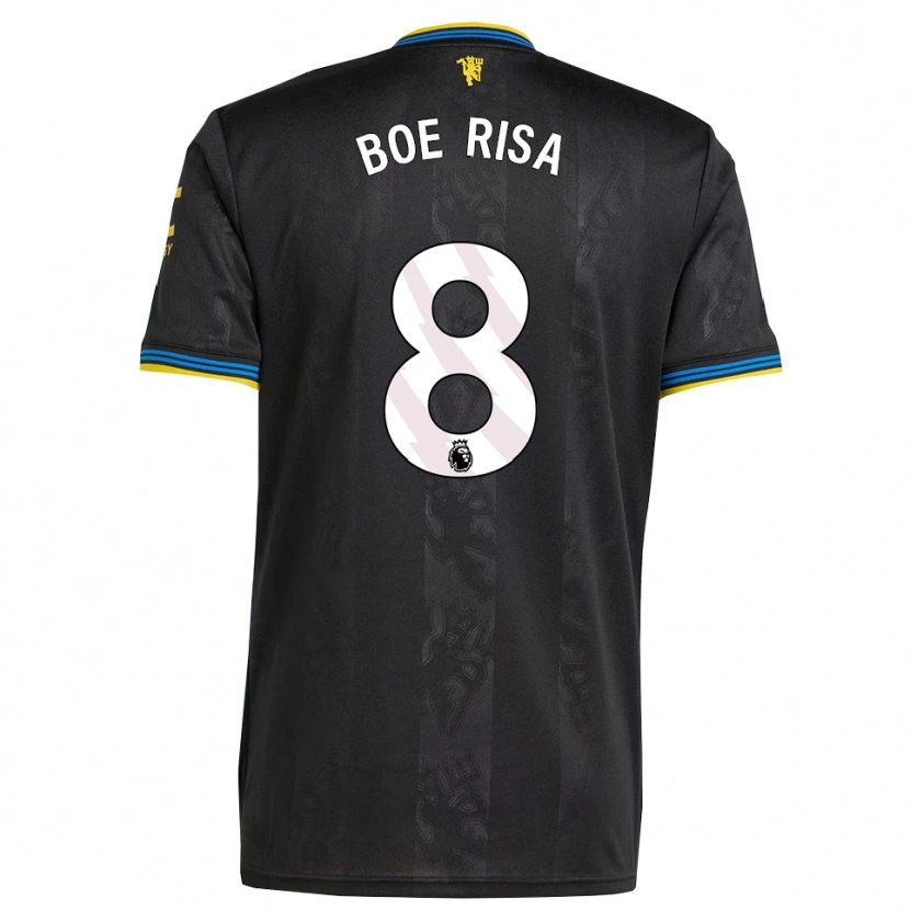 Danxen Kinder Vilde Boe Risa #8 Schwarz Gelb Blau Ausweichtrikot Trikot 2025/26 T-Shirt