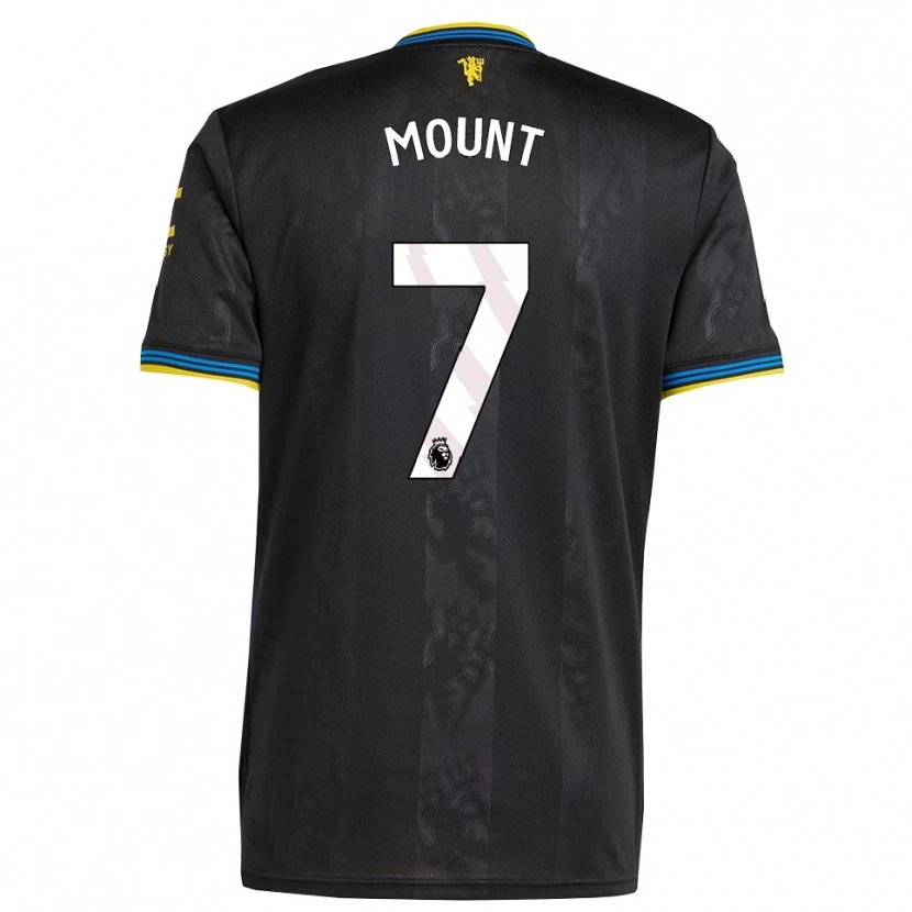 Danxen Kinder Mason Mount #7 Schwarz Gelb Blau Ausweichtrikot Trikot 2025/26 T-Shirt