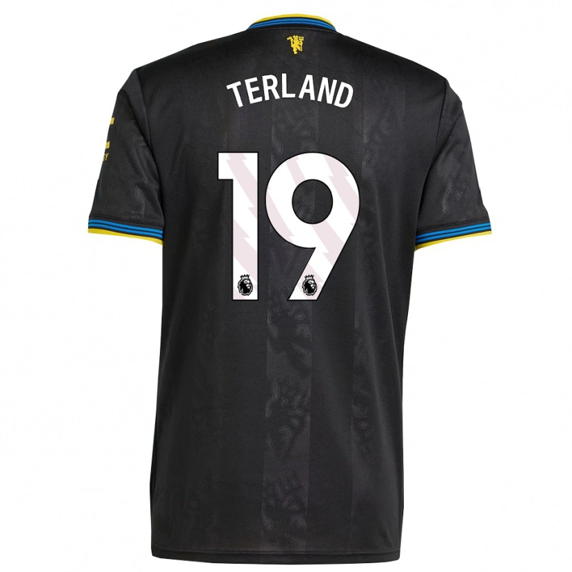 Danxen Kinder Elisabeth Terland #19 Schwarz Gelb Blau Ausweichtrikot Trikot 2025/26 T-Shirt