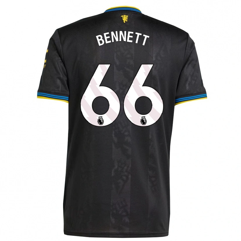 Danxen Kinder Rhys Bennett #66 Schwarz Gelb Blau Ausweichtrikot Trikot 2025/26 T-Shirt