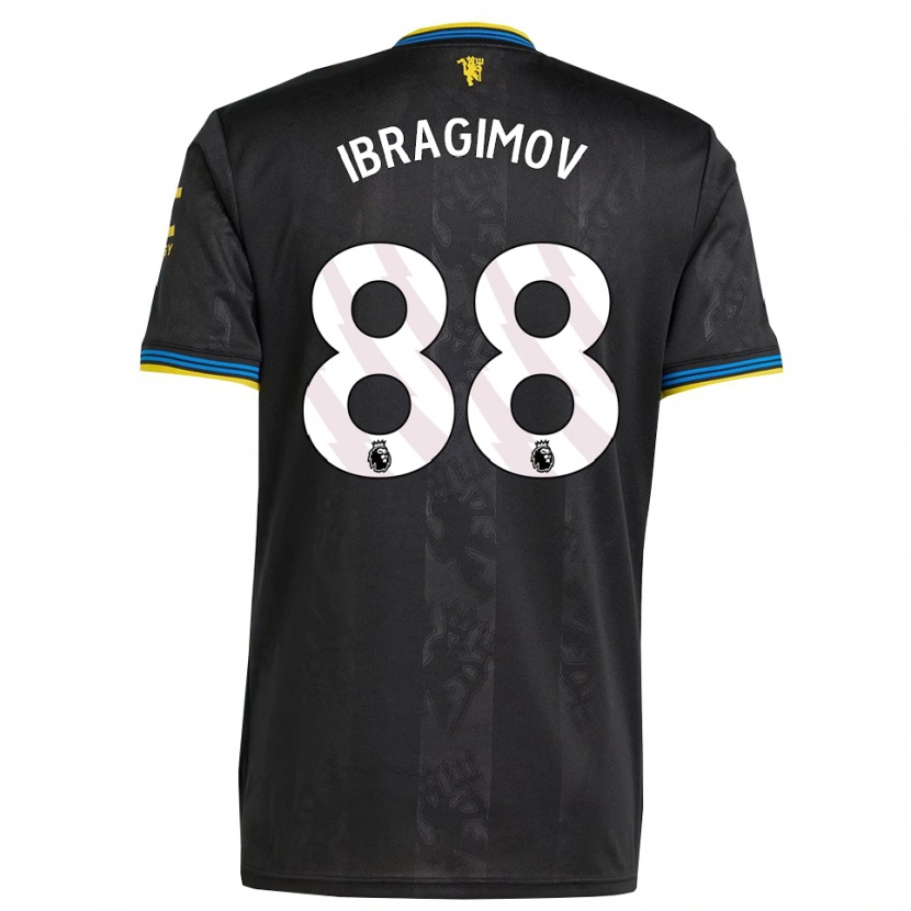 Danxen Kinder Amir Ibragimov #88 Schwarz Gelb Blau Ausweichtrikot Trikot 2025/26 T-Shirt