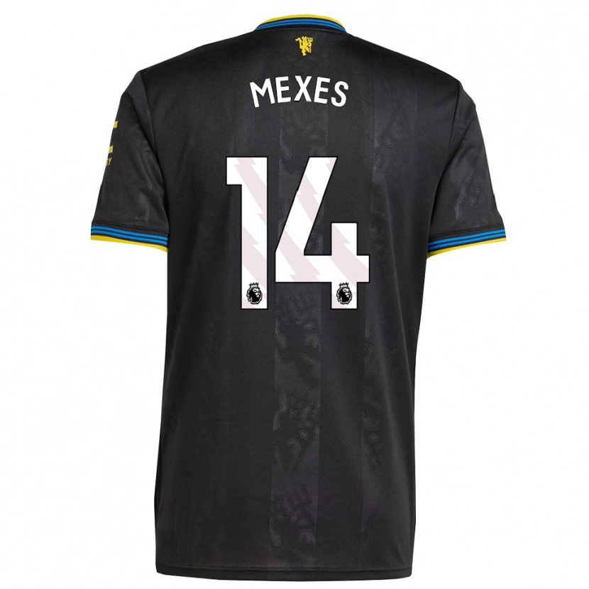 Danxen Kinder Silva Mexes #14 Schwarz Gelb Blau Ausweichtrikot Trikot 2025/26 T-Shirt