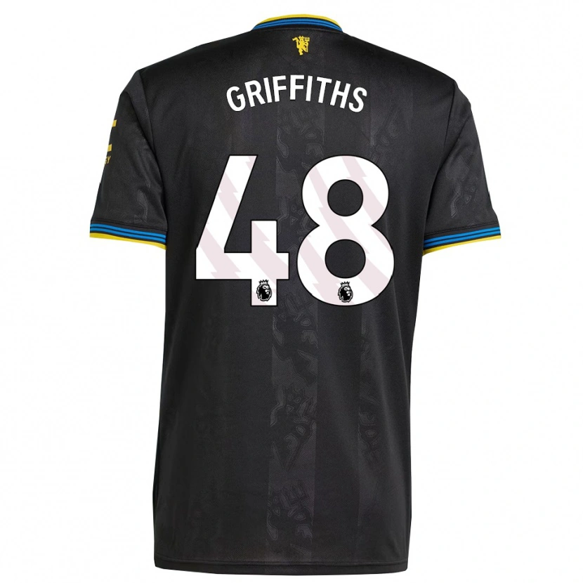 Danxen Kinder Mared Griffiths #48 Schwarz Gelb Blau Ausweichtrikot Trikot 2025/26 T-Shirt
