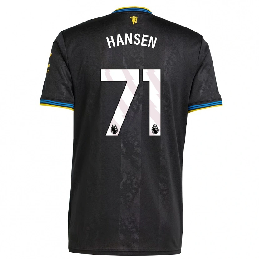 Danxen Kinder Isak Hansen-Aaroen #71 Schwarz Gelb Blau Ausweichtrikot Trikot 2025/26 T-Shirt