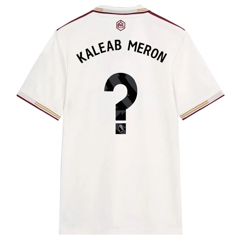 Danxen Kinder Kaleab Meron #0 Creme Weiß Burgunderrot Ausweichtrikot Trikot 2025/26 T-Shirt