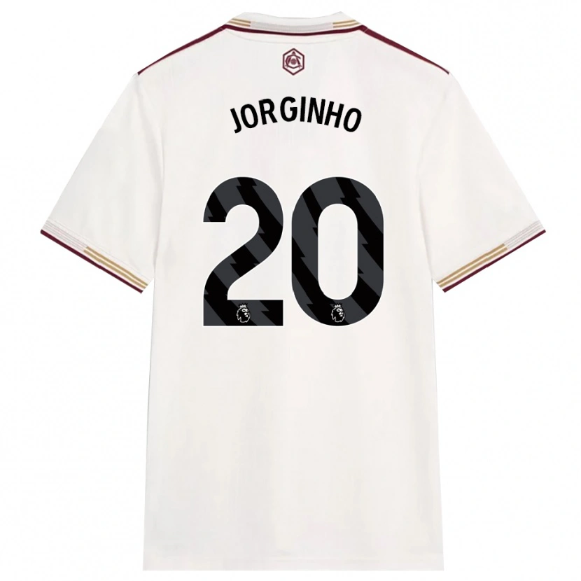 Danxen Kinder Jorginho #20 Creme Weiß Burgunderrot Ausweichtrikot Trikot 2025/26 T-Shirt