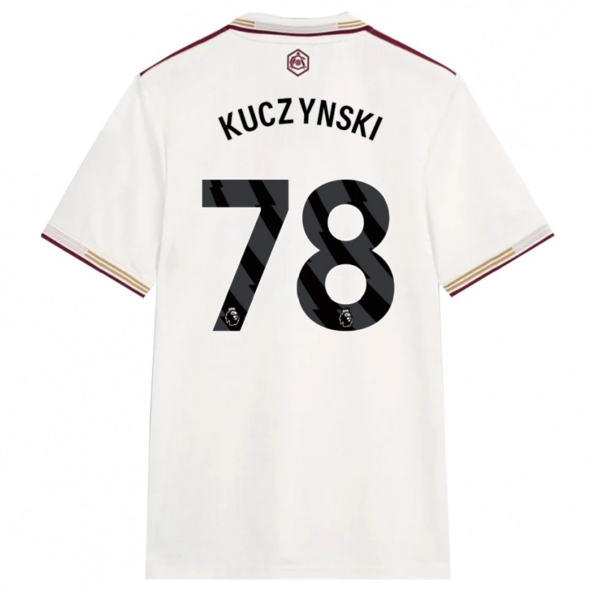Danxen Kinder Max Kuczynski #78 Creme Weiß Burgunderrot Ausweichtrikot Trikot 2025/26 T-Shirt