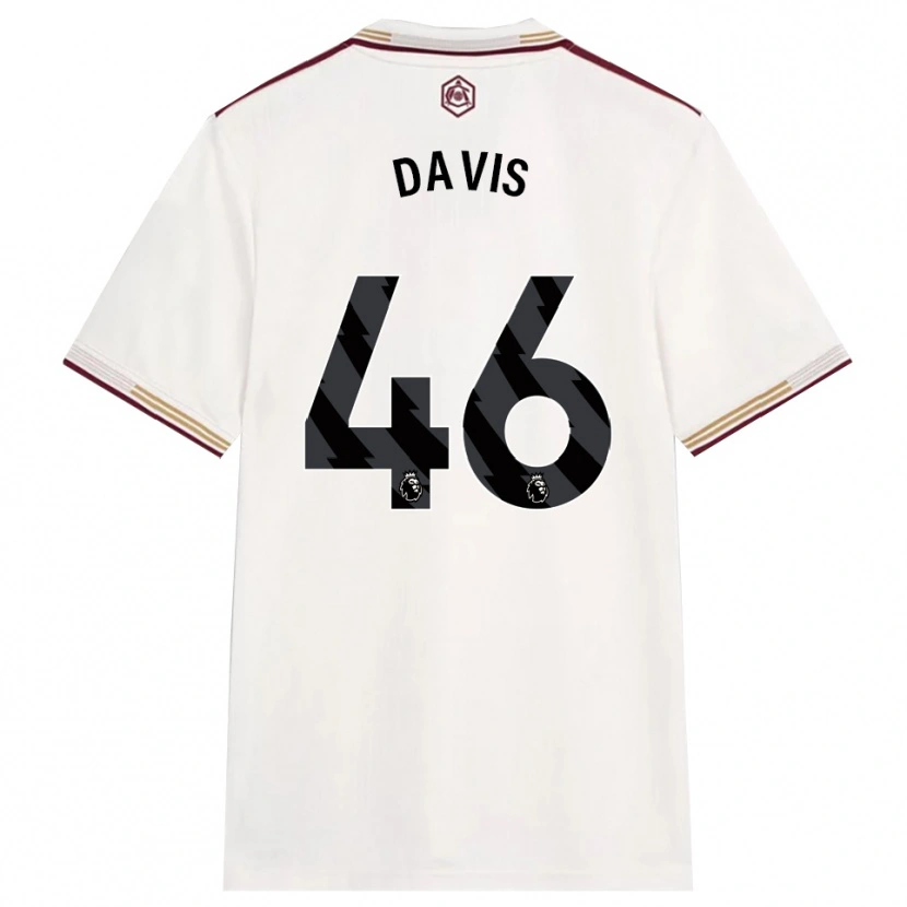 Danxen Kinder Timi Davis #46 Creme Weiß Burgunderrot Ausweichtrikot Trikot 2025/26 T-Shirt