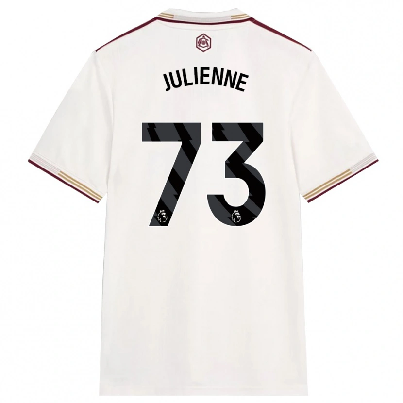 Danxen Kinder Theo Julienne #73 Creme Weiß Burgunderrot Ausweichtrikot Trikot 2025/26 T-Shirt