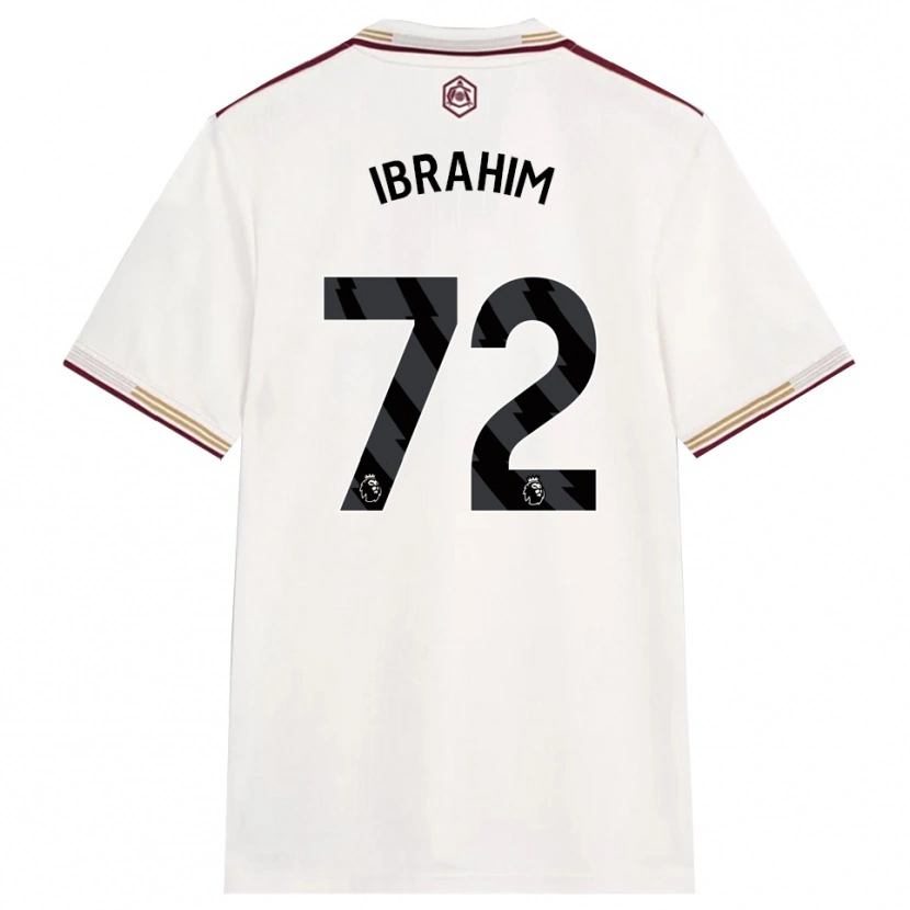 Danxen Kinder Ife Ibrahim #72 Creme Weiß Burgunderrot Ausweichtrikot Trikot 2025/26 T-Shirt