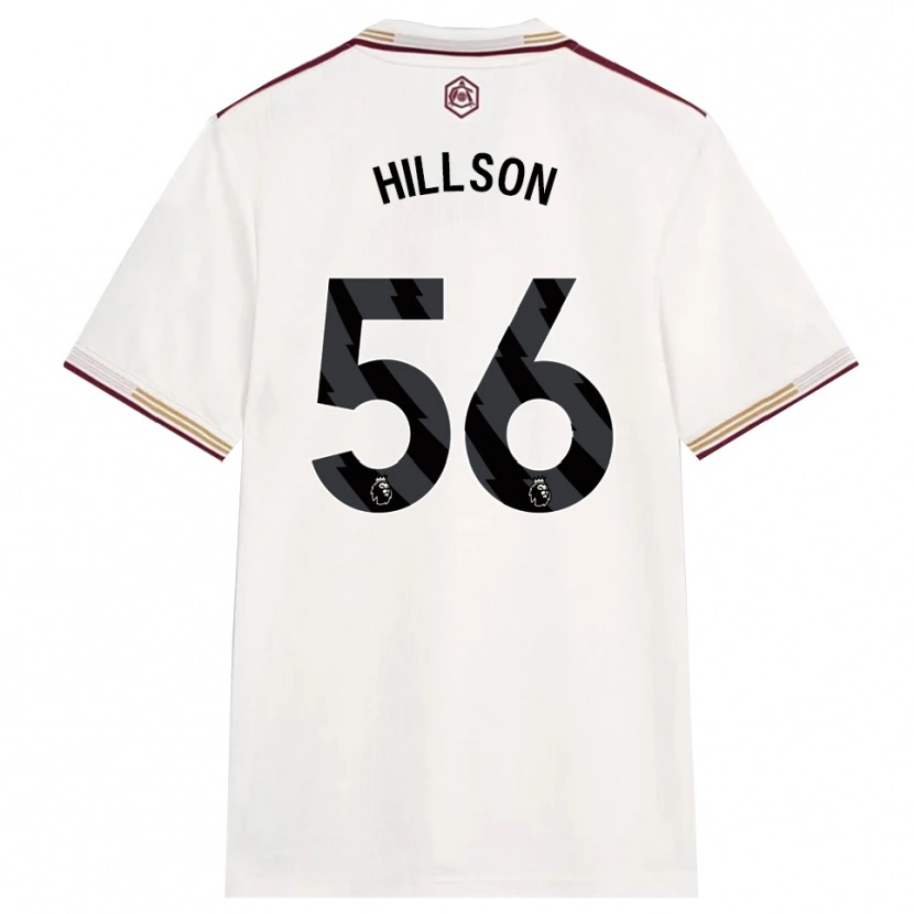 Danxen Kinder James Hillson #56 Creme Weiß Burgunderrot Ausweichtrikot Trikot 2025/26 T-Shirt