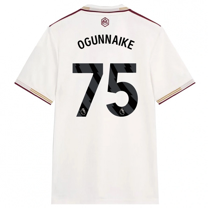 Danxen Kinder Josh Ogunnaike #75 Creme Weiß Burgunderrot Ausweichtrikot Trikot 2025/26 T-Shirt