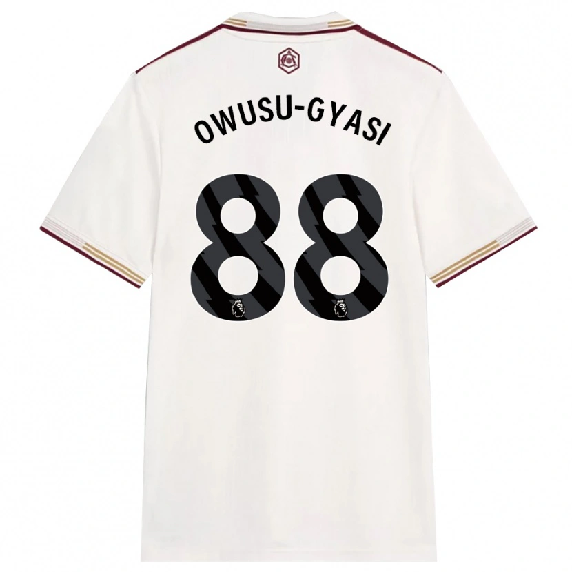 Danxen Kinder Abraham Owusu-Gyasi #88 Creme Weiß Burgunderrot Ausweichtrikot Trikot 2025/26 T-Shirt