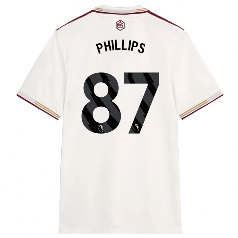 Danxen Kinder Bowen Phillips #87 Creme Weiß Burgunderrot Ausweichtrikot Trikot 2025/26 T-Shirt