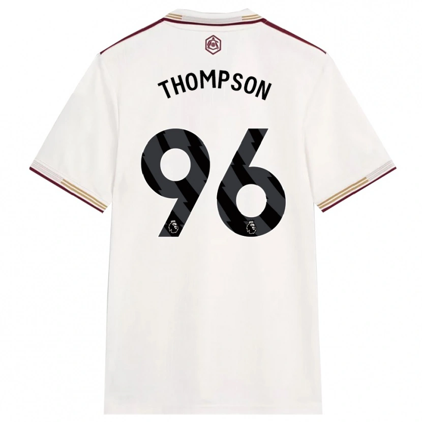 Danxen Kinder Kyran Thompson #96 Creme Weiß Burgunderrot Ausweichtrikot Trikot 2025/26 T-Shirt
